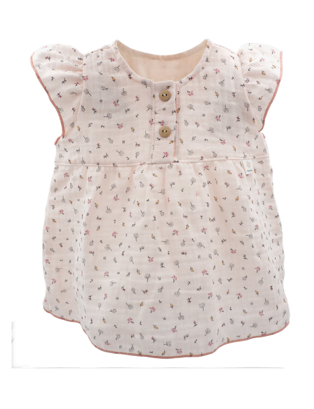 Muslin Baby Girl Top rosa Blümchen - von maximo