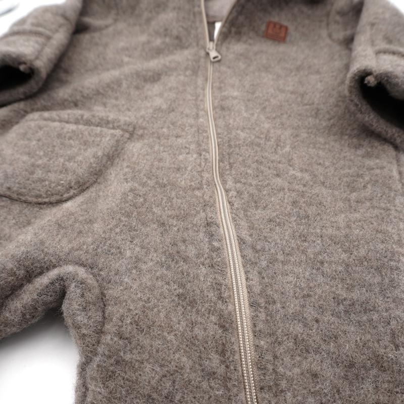 Wollfleece Overall braunmeliert