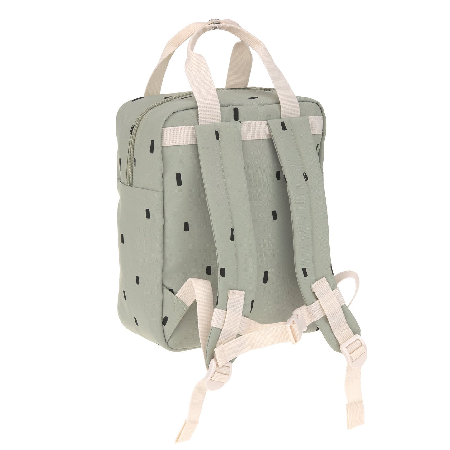 Kinderrucksack Square Happy Prints light olive - von lässig