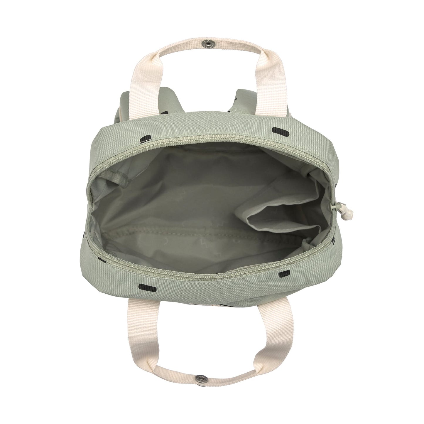 Kinderrucksack Square Happy Prints light olive - von lässig