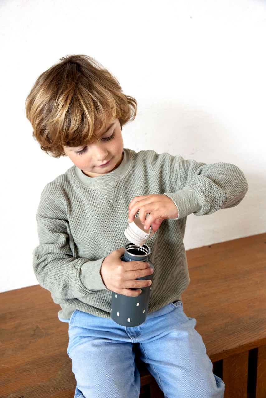 Edelstahltrinkflasche Happy Prints Blue - von Lässig