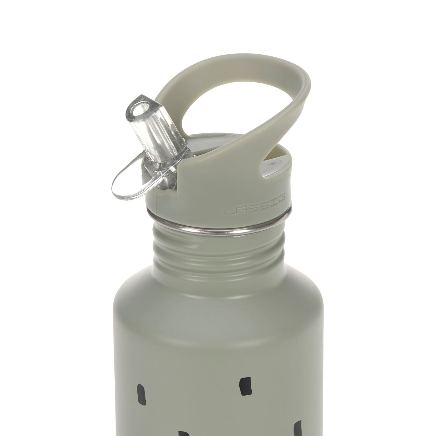 Edelstahltrinkflasche Happy Prints Olive - von Lässig