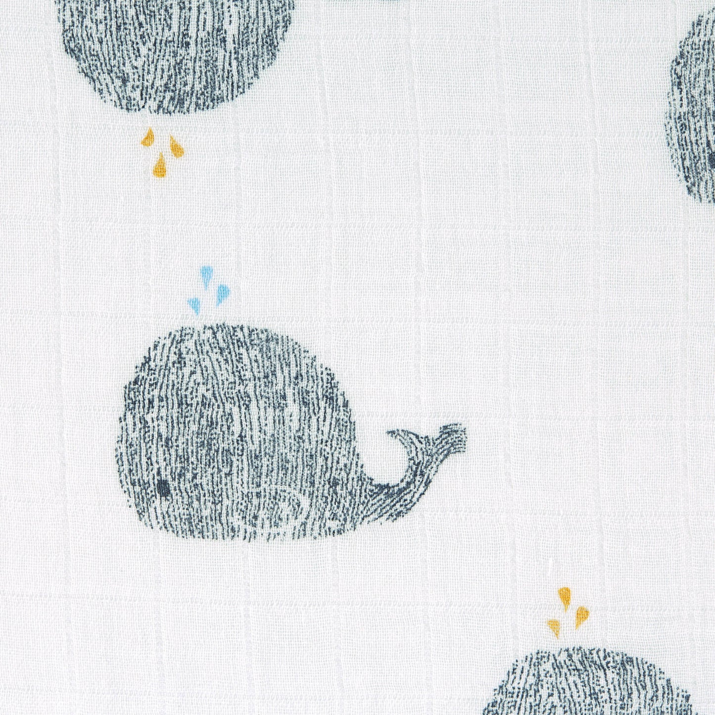 Muslin Swaddle & Burp Little Water Whale - lässig