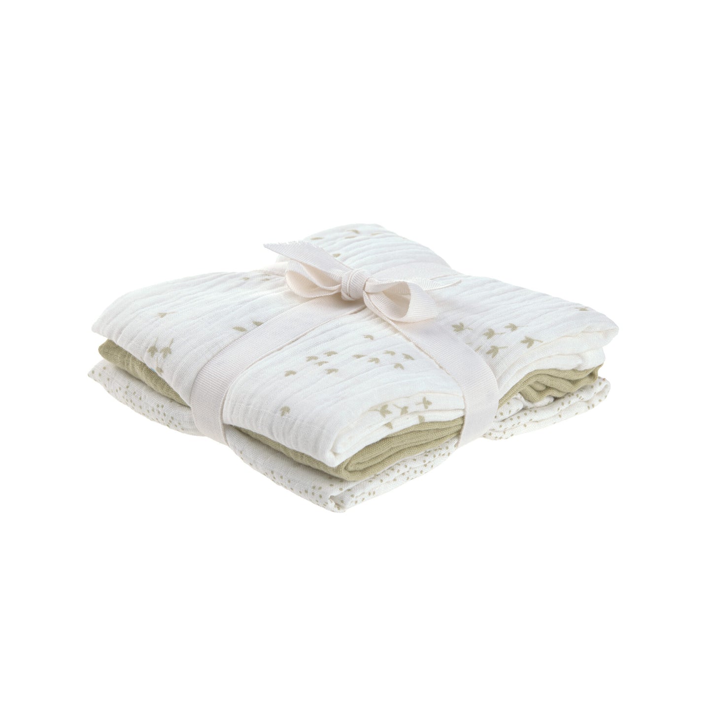 Muslin Swaddle & Burp Blätter Olive - lässig