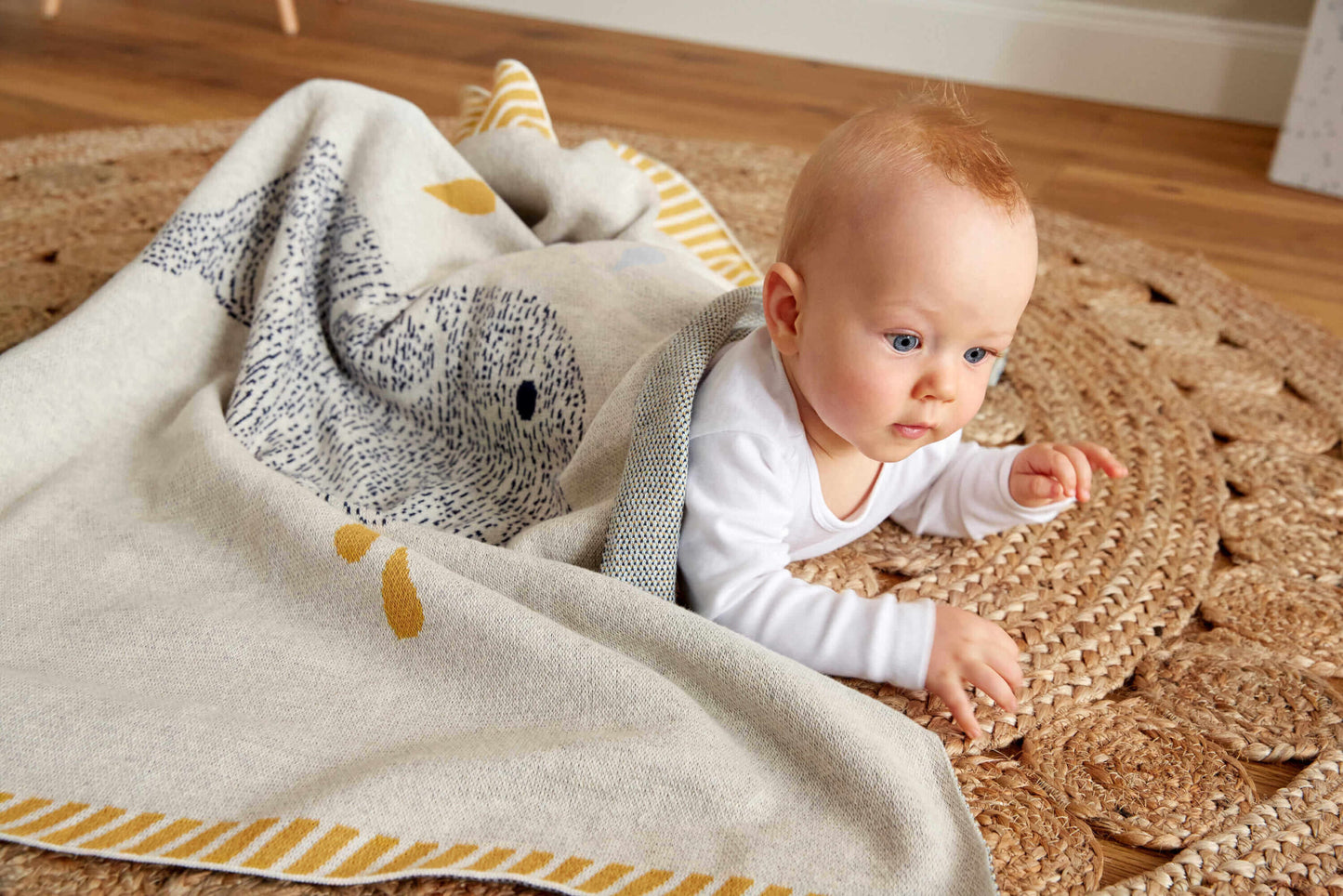 Babydecke Little Water Whale - von lässig