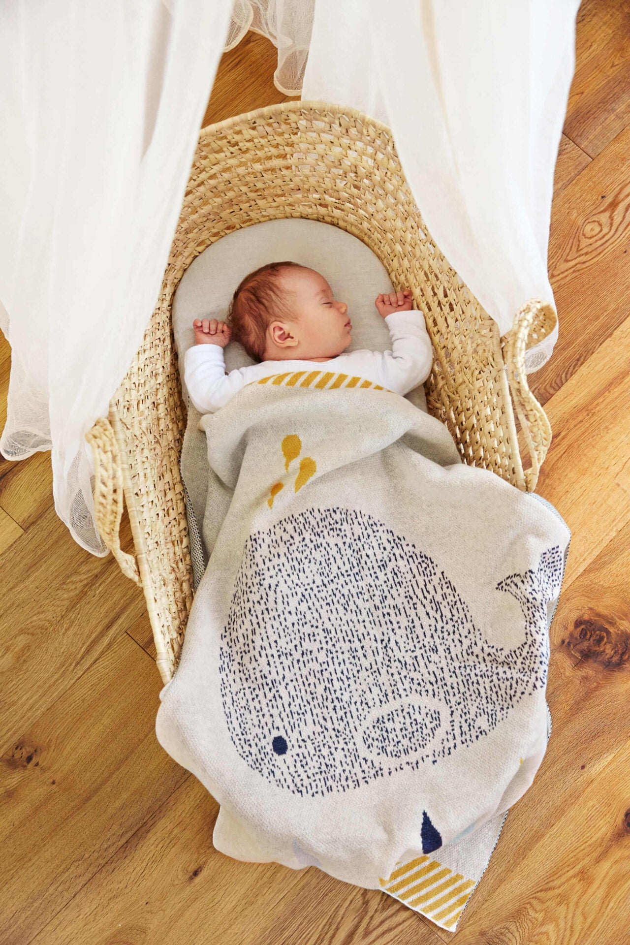 Babydecke Little Water Whale - von lässig