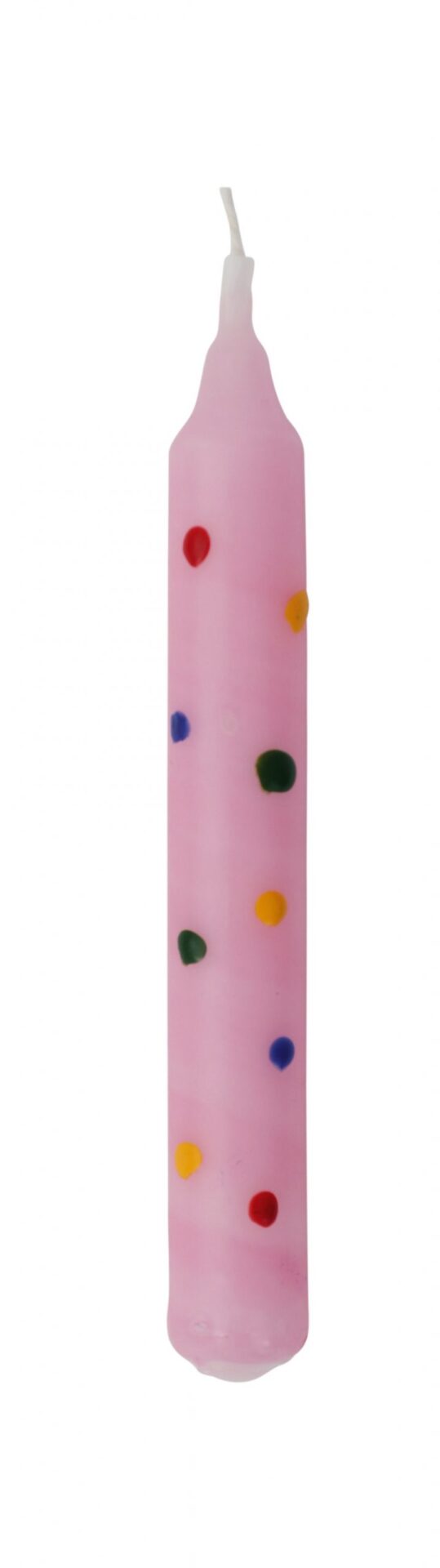 Kerze rosa bunte Punkte - von ahs