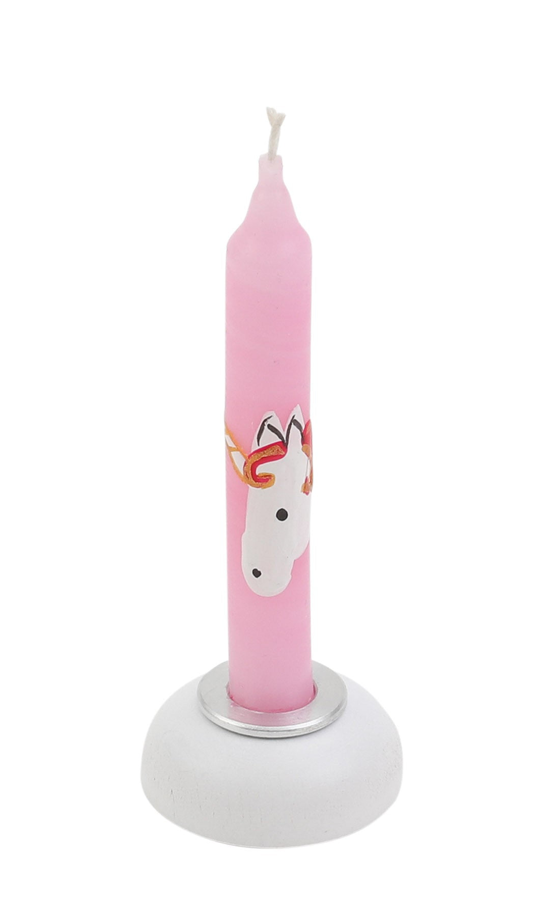 Kerze rosa mit Einhorn - von ahs