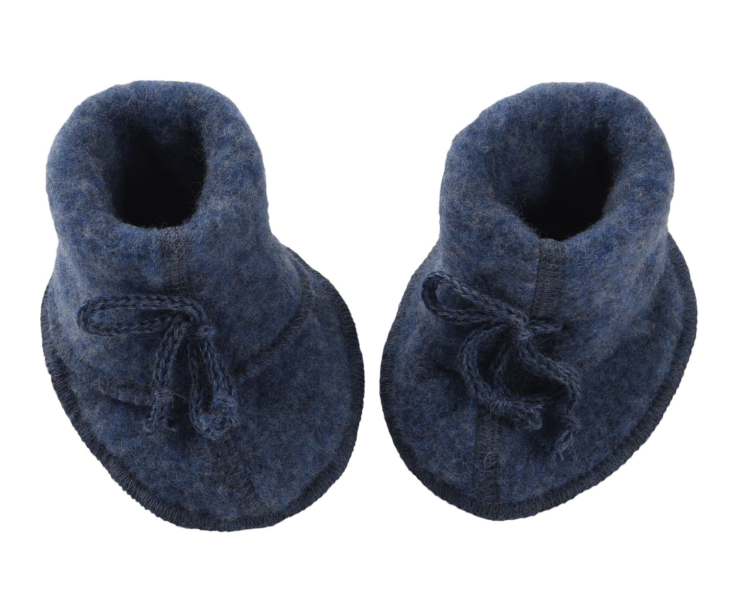 Woll-Fleece Babyschuhe Blau melange - Größe 1 - Engel Natur