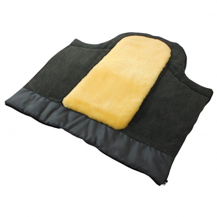 2-in-1 Fußsack mit Lammfell schwarz - von Heitmann