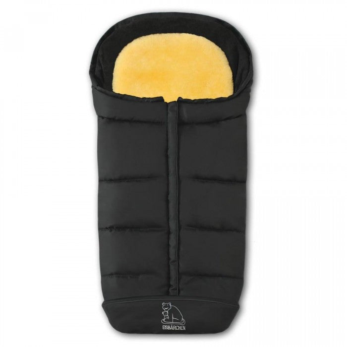 2-in-1 Fußsack mit Lammfell schwarz - von Heitmann