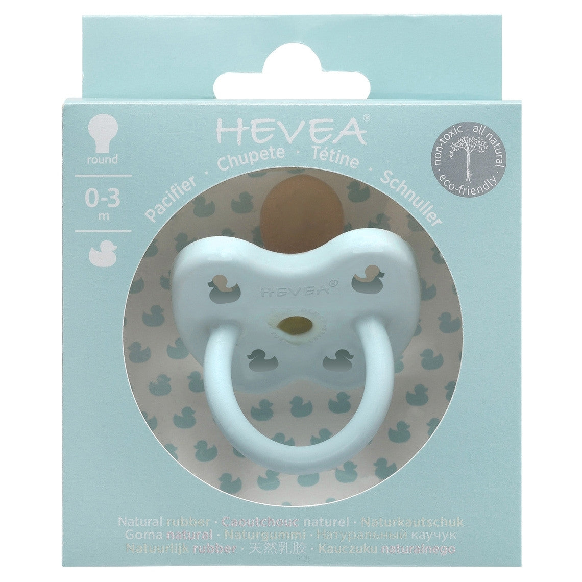 Schnuller Baby Blue rund 0-3 Mon. - von hevea