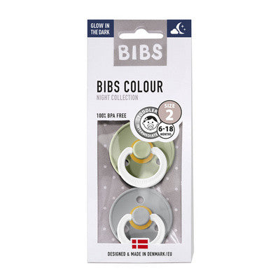 2er Set Colour Schnuller Sage&Cloud NIGHT Gr. 2 - von BIBS