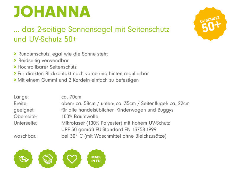 Sonnensegel mit Seiten- und UV-Schutz Johanna - animali - PRIEBES