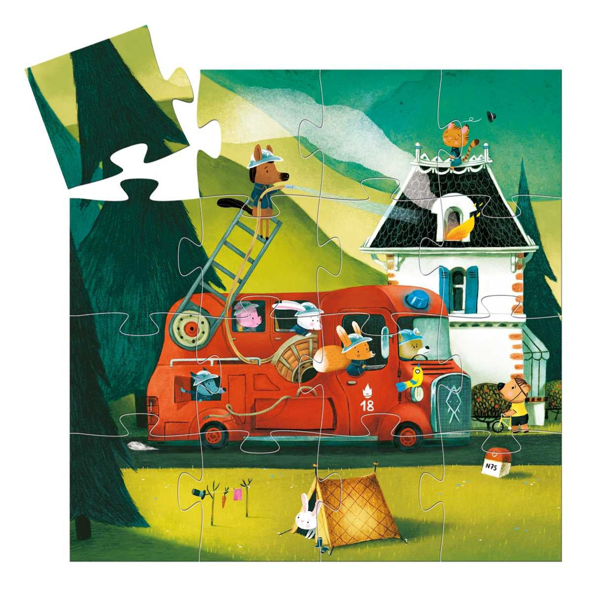 Puzzle Feuerwehrauto - von Djeco