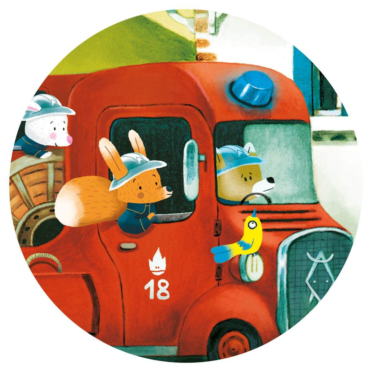 Puzzle Feuerwehrauto - von Djeco