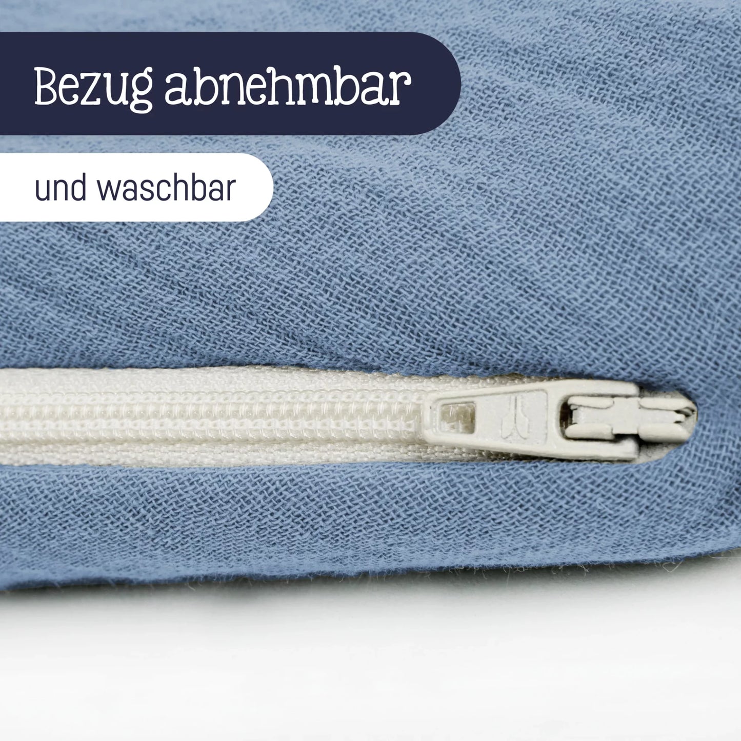 Stillkissen Musselin blau - von Julius Zöllner