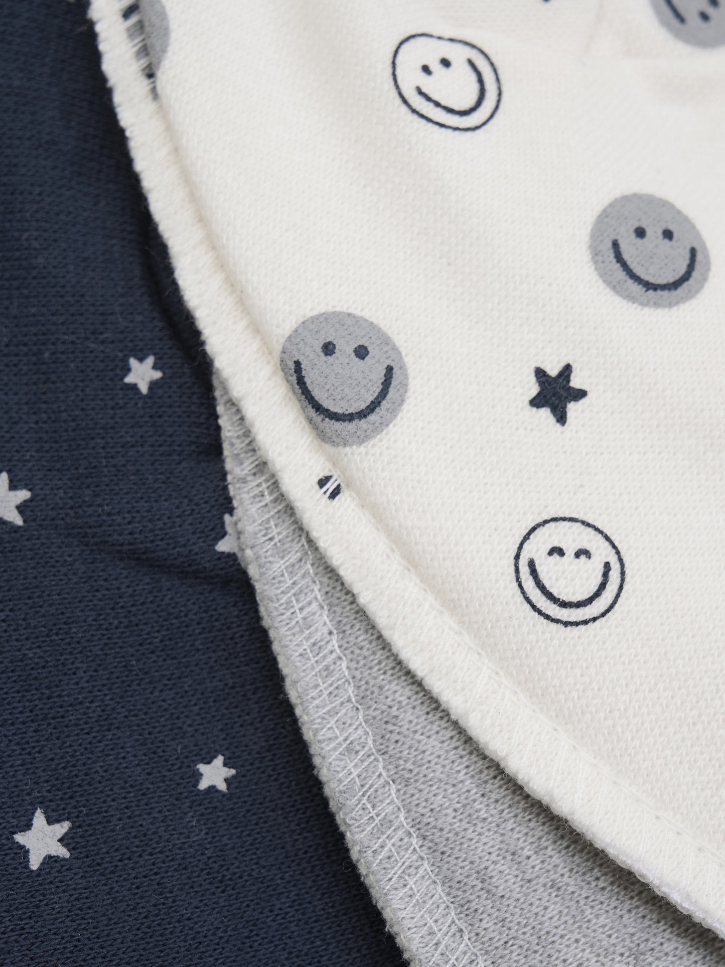 3er Set Sabberlatz - Dark Denim 778 smily - von Pippi