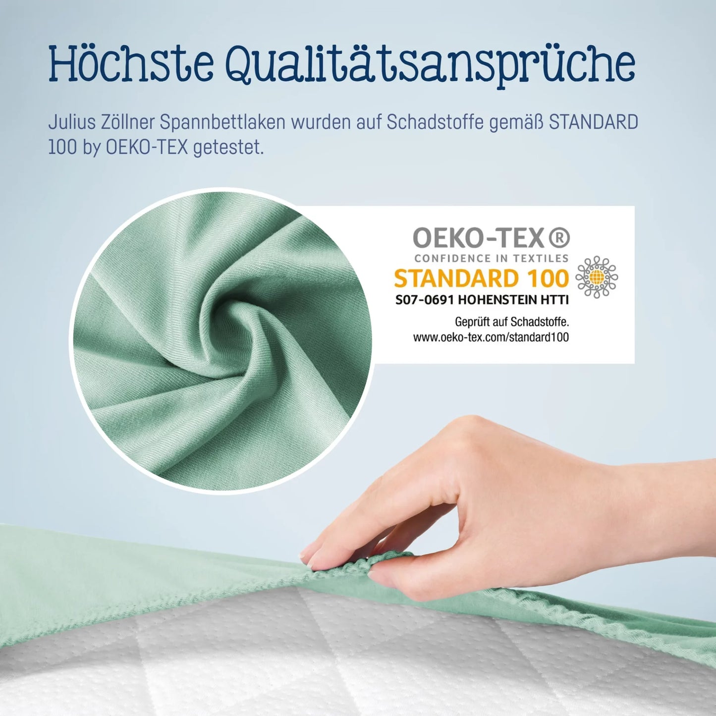 Laken Jersey salbei 90x40cm - von Julius Zöllner