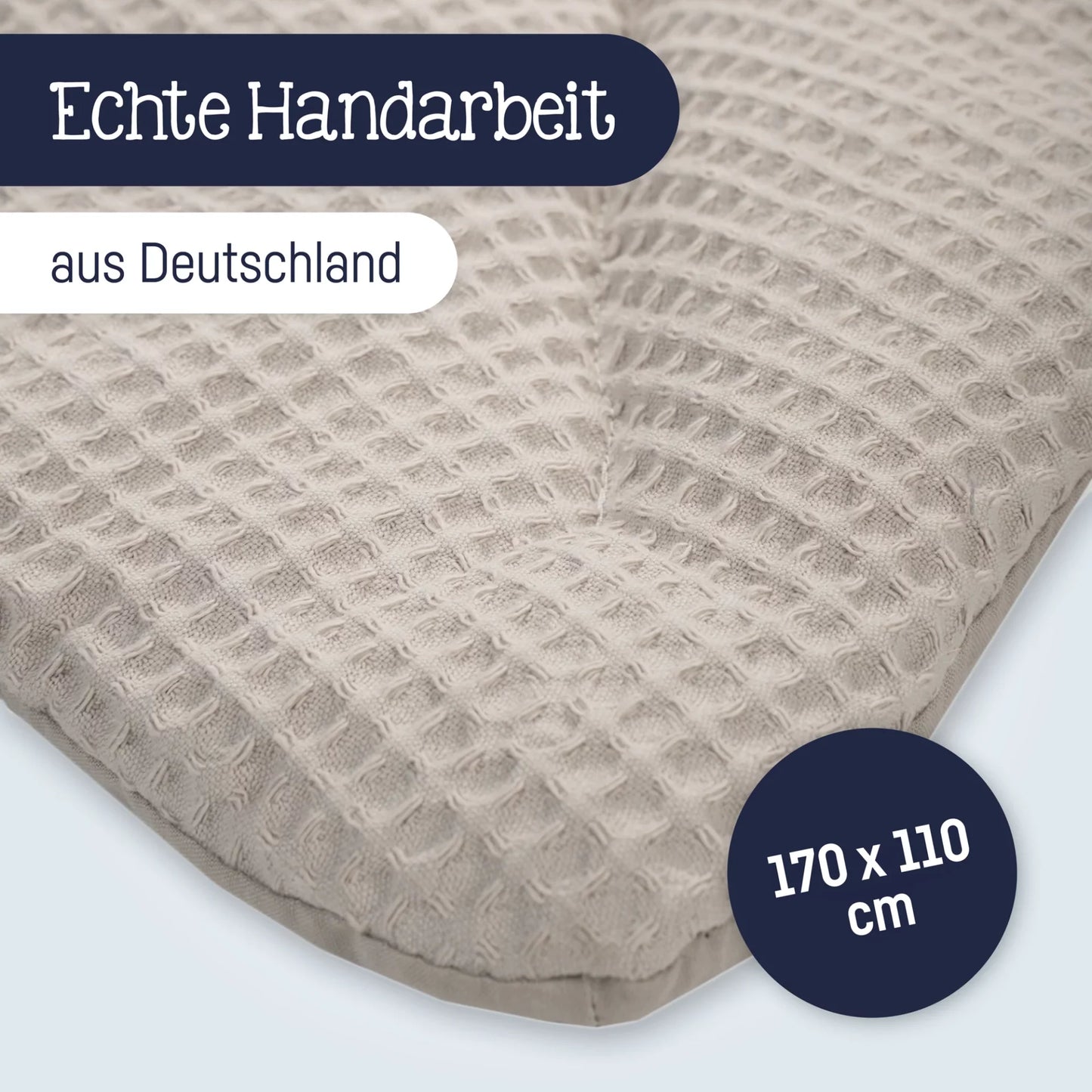 Krabbeldecke Blatt Waffelpiqué Seashell - von Julius Zöllner