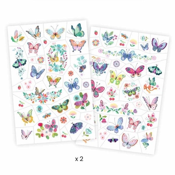 Tattoos Schmetterlinge - von Djeco