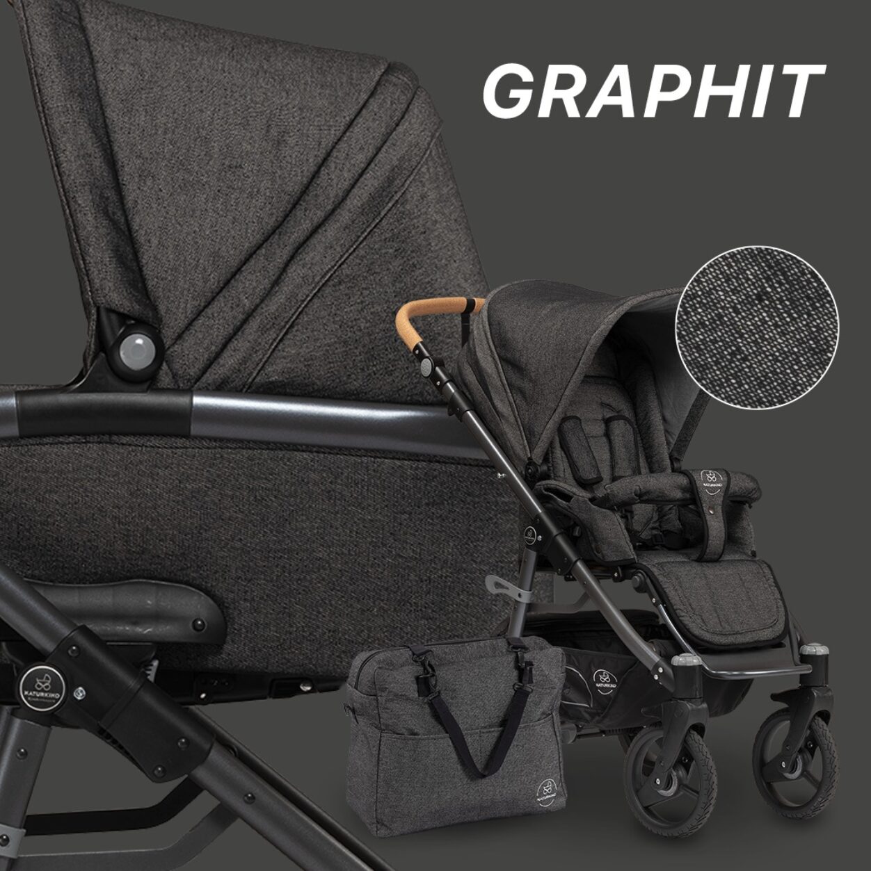 LUX EVO Graphit geflochten - von Naturkind
