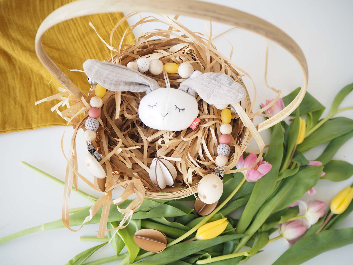 Kinderwagenkette Hase Junge - von kikadu