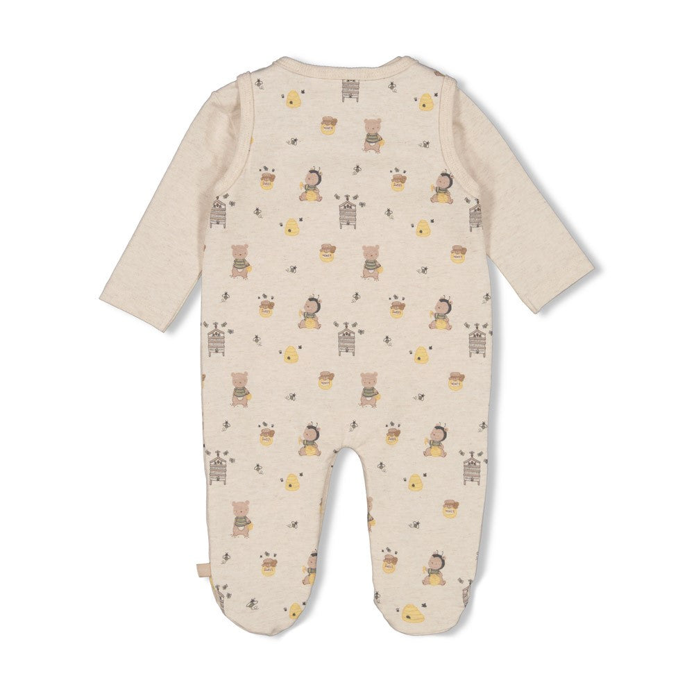 2-tlg. Strampler AOP - Honey Bear