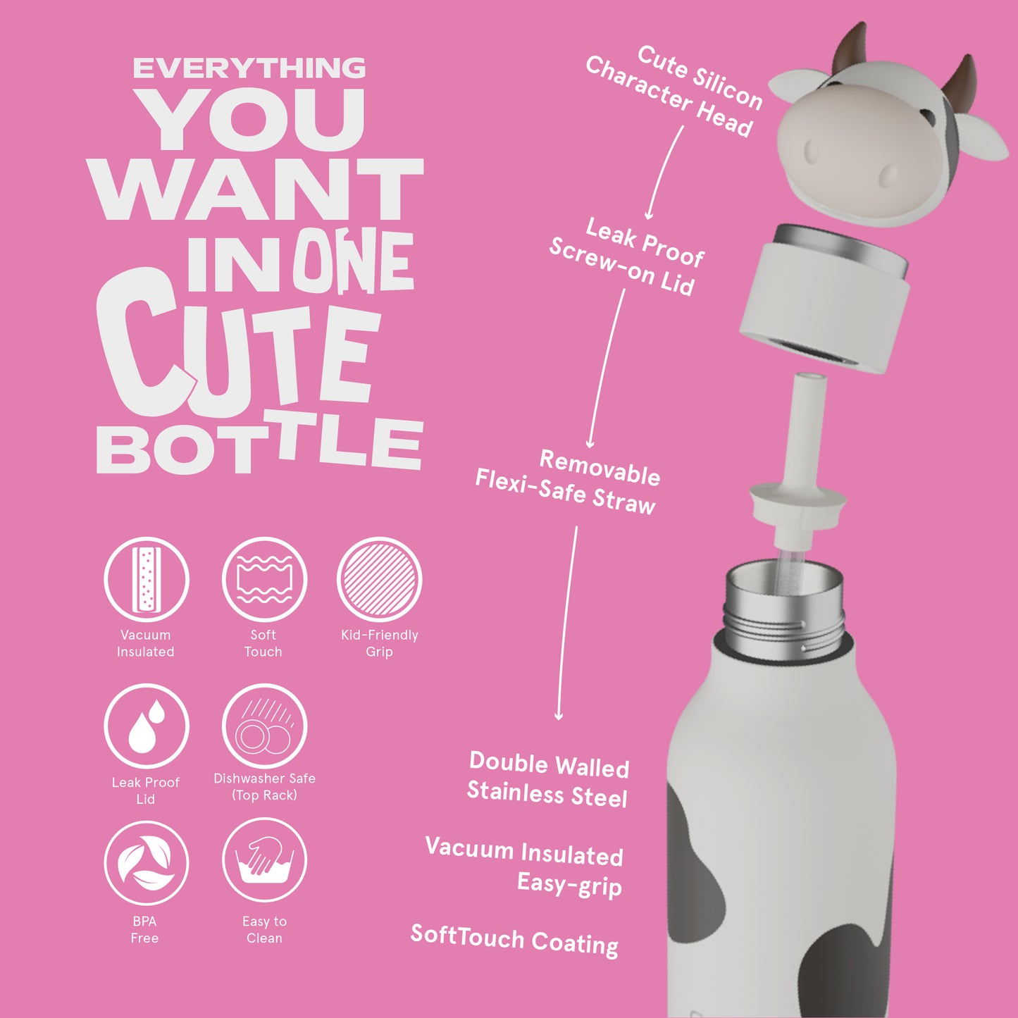 Bestie Thermoflasche Kuh