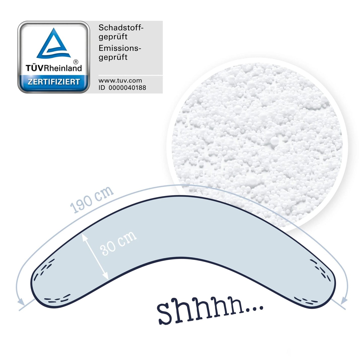 Stillkissen Musselin blau - von Julius Zöllner