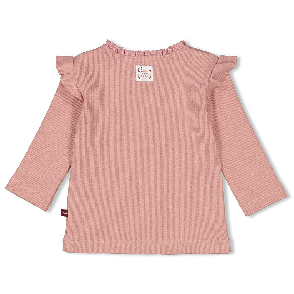 Geripptes Langarmshirt Blooming Meadow - von feetje