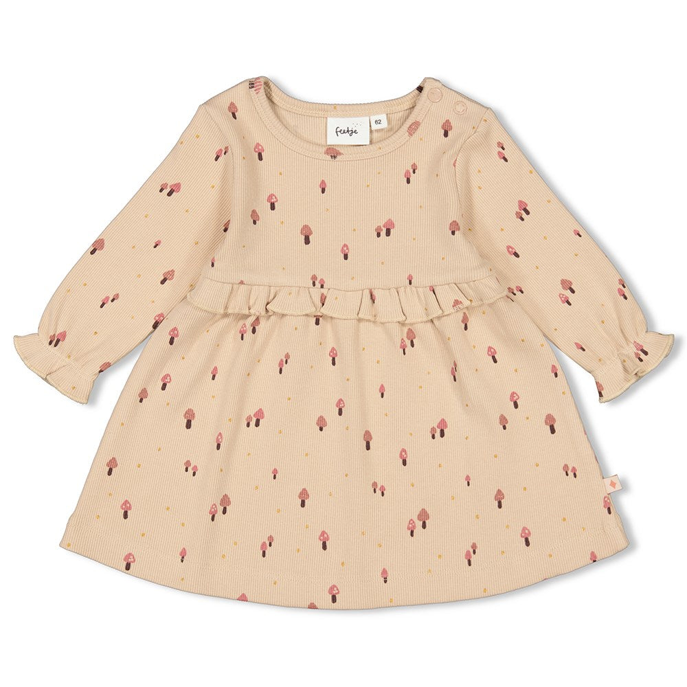 Geripptes Kleid AOP Grow your own way - von feetje