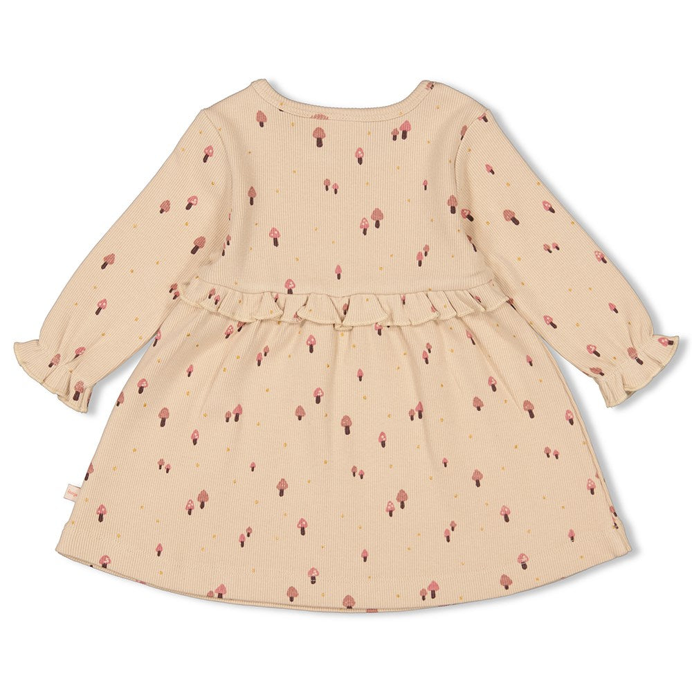 Geripptes Kleid AOP Grow your own way - von feetje