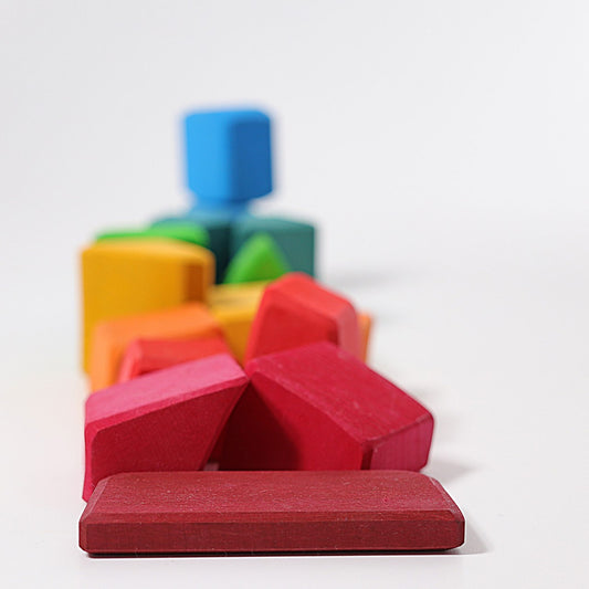 a group of colorful wooden blocks