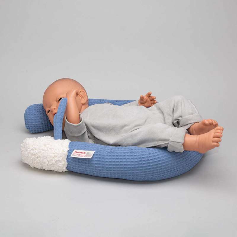 Tinéba Kuschelschnecke - rauchblau Waffelpiqué