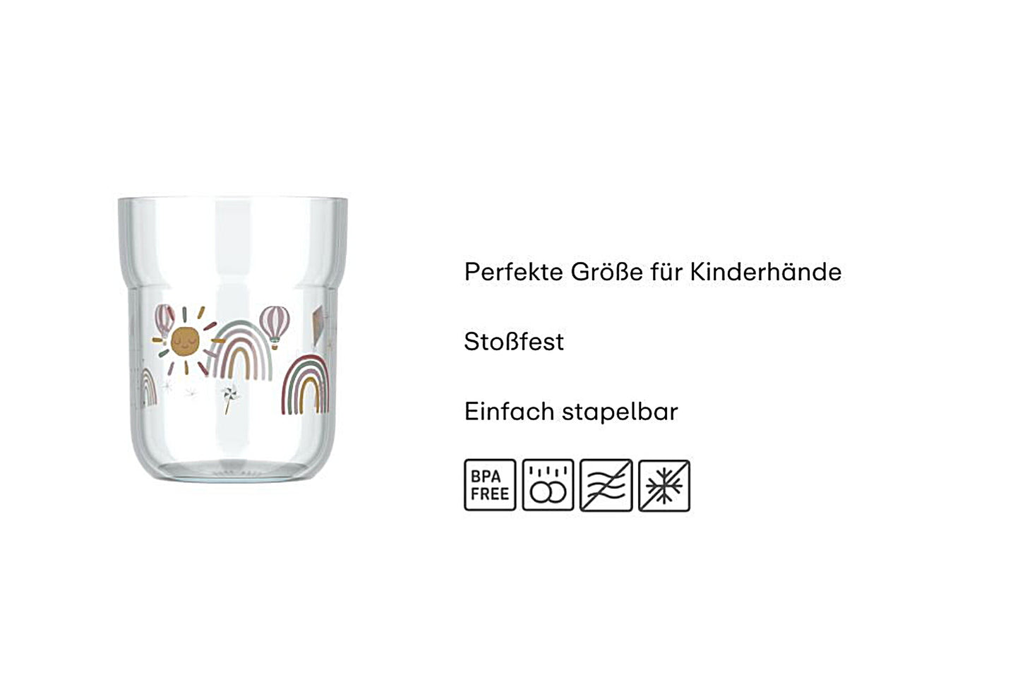 Kinder Trinkglas sunshine & rainbow