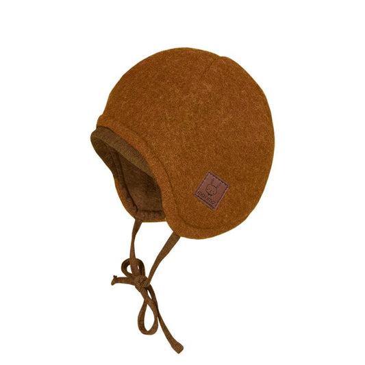 BABY Mütze Woll-Fleece caramel - von maximo