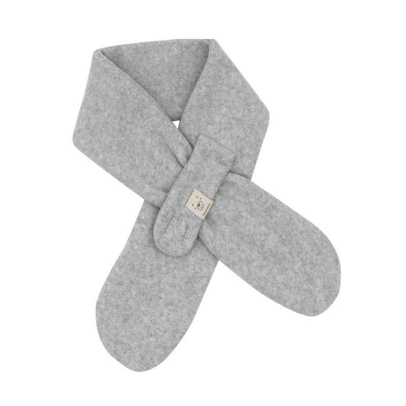 Steckschal Baumwollfleece hellgrau