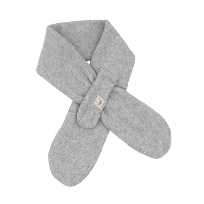 Steckschal Baumwollfleece hellgrau