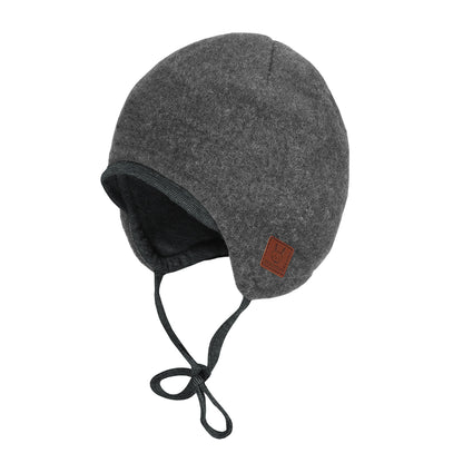 BABY Mütze Woll-Fleece graumeliert - von maximo