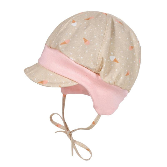 Erstlingsmütze UV50 peach Ice-cream - von maximo