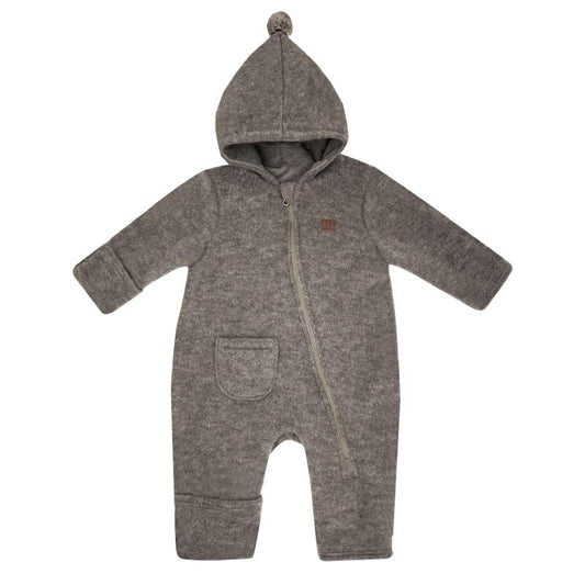 Wollfleece Overall braunmeliert
