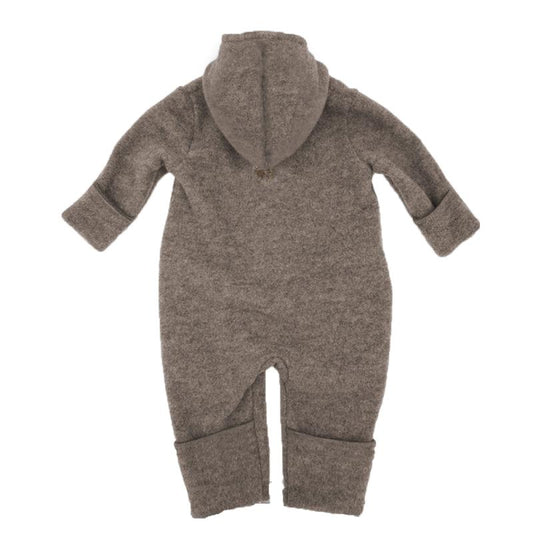 Wollfleece Overall braunmeliert