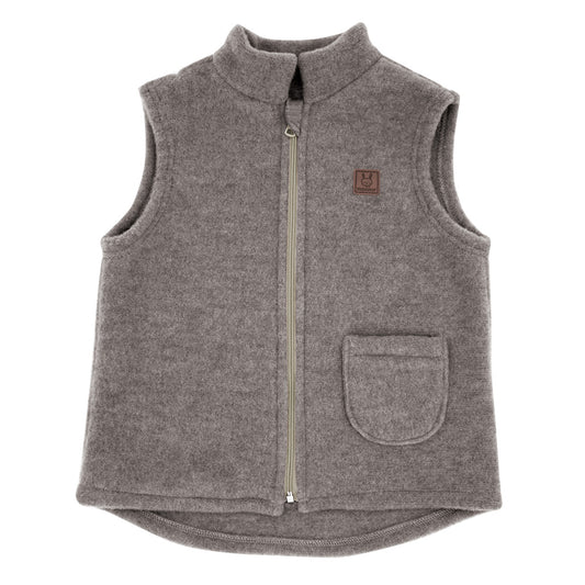 Woll Mini-Weste braunmeliert - von maximo