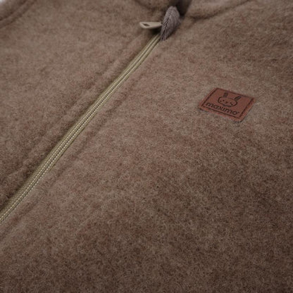 Woll Mini-Weste braunmeliert - von maximo