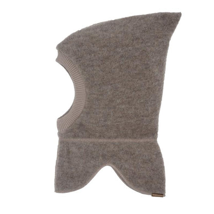 Schlupfmütze Woll-Fleece braunmeliert
