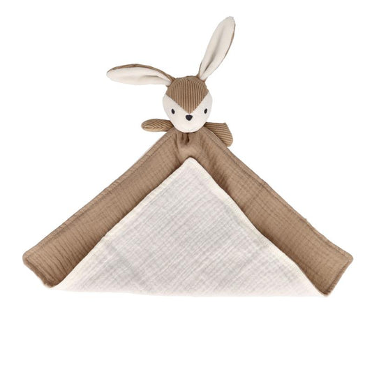 Kucheltuch Hase Cord mit Musselin