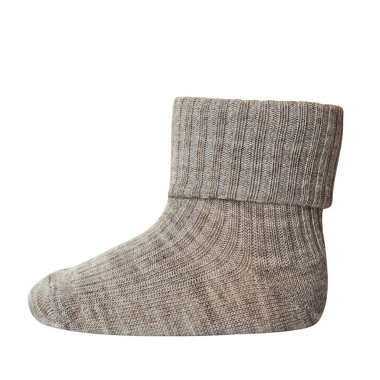 Baby Woll-Socken Light Brown Melange 202 - von MP Denmark