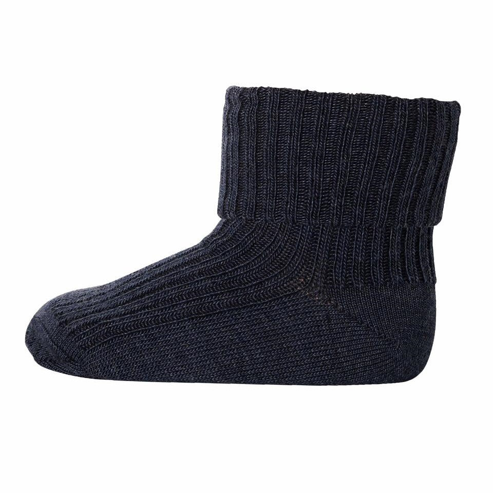 Baby Woll-Socken Dark Denim Melange 498 - von MP Denmark