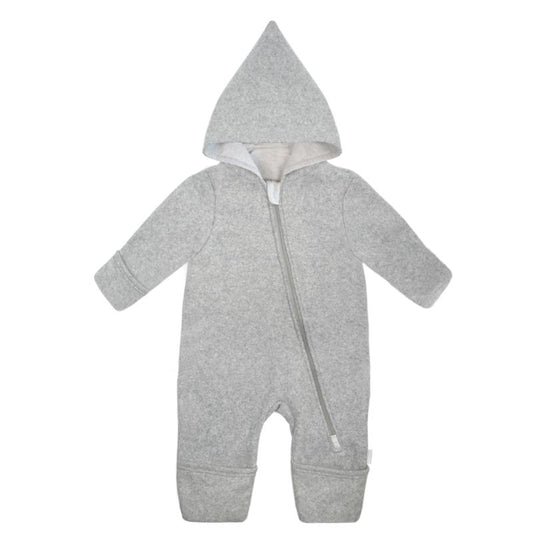 Baumwollfleece Overall grau meliert - von maximo